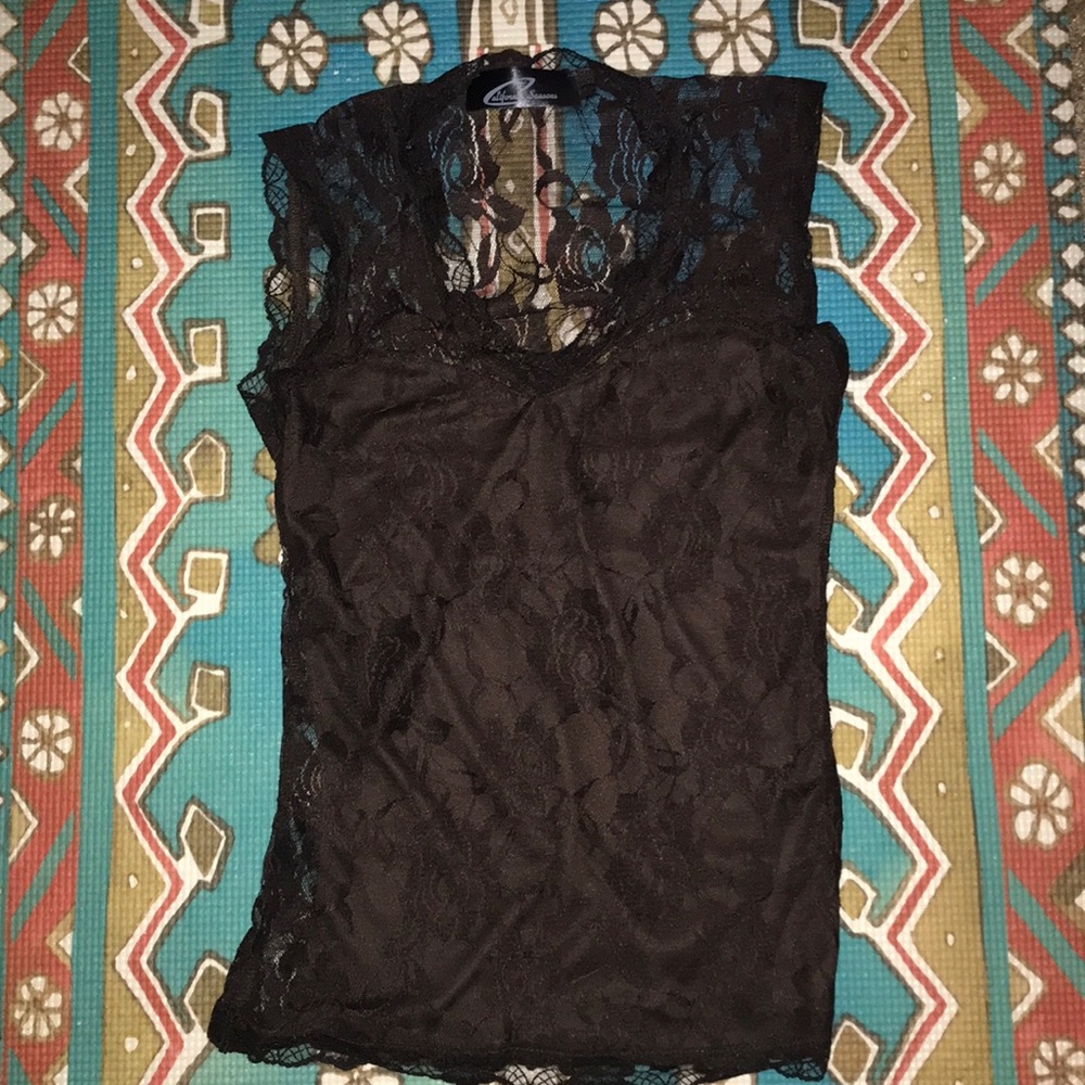 Brown lace top